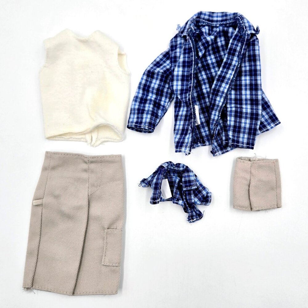 Barbie Happy Place Alan & Ryan Clothes Plaid Shirt Khakis Shorts Shirts Read